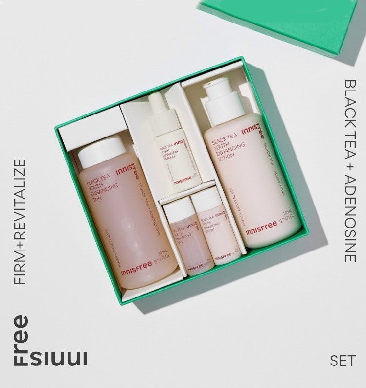 innisfree Black Tea Youth Enhancing Skin Care Set - EmpressKorea
