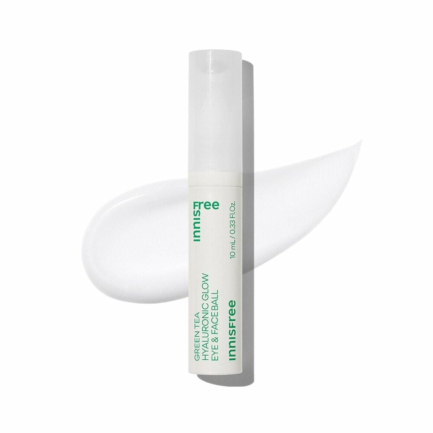 innisfree Green Tea Hyaluronic Glow Eye & Face Ball 10ml - EmpressKorea