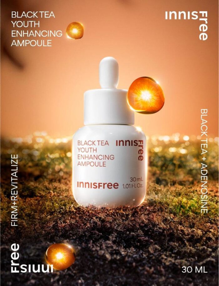 innisfree New Black Tea Youth Enhancing Ampoule 30ml - EmpressKorea