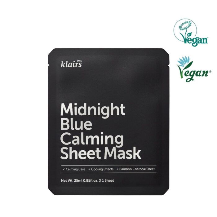 klairs Midnight Blue Calming Sheet Mask 25ml*10pcs - EmpressKorea