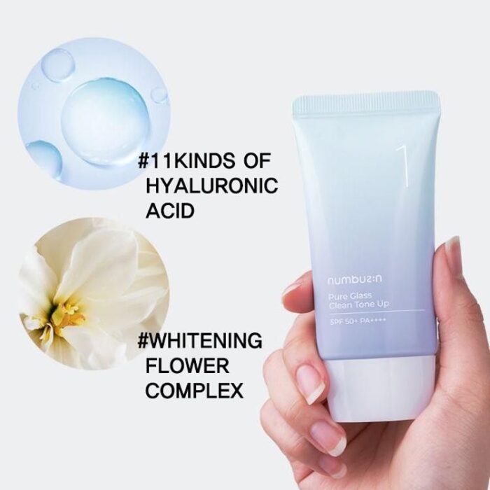 numbuzin No.1 Pure Glass Clean Tone Up SPF 50+ PA++++ 50ml - EmpressKorea