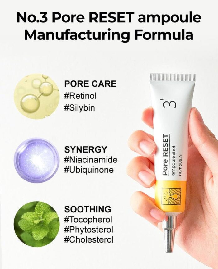 numbuzin No.3 Pore Reset Ampoule Shot 25ml - EmpressKorea