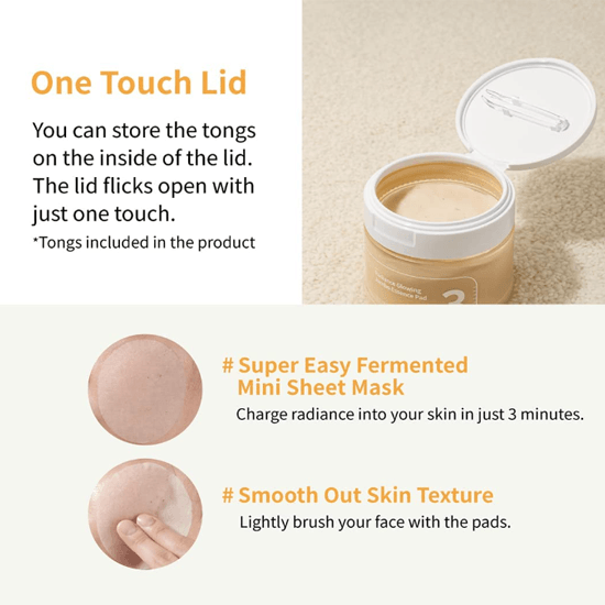 numbuzin No.3 Radiance Glowing Jumbo Essence Pad 150ml 70EA - EmpressKorea