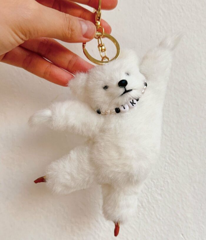 objet213 Ballet White Bear Keyring - EmpressKorea