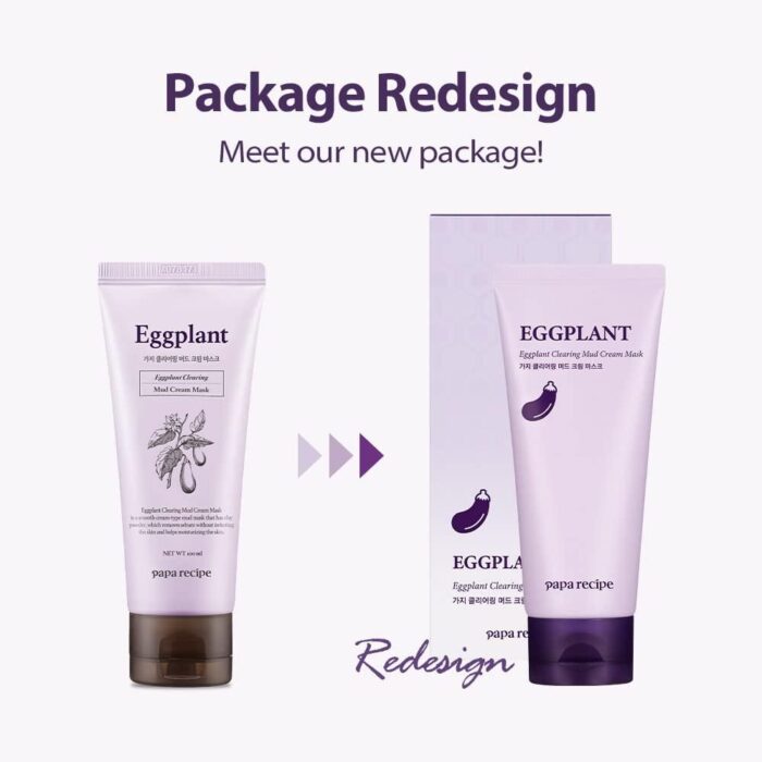 papa recipe Eggplant Clearing Mud Cream Mask 100ml - EmpressKorea