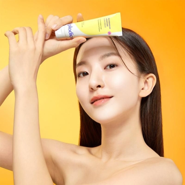 plodica Watermelon Moisture Sun Cream SPF 50+ PA++++ 50ml - EmpressKorea