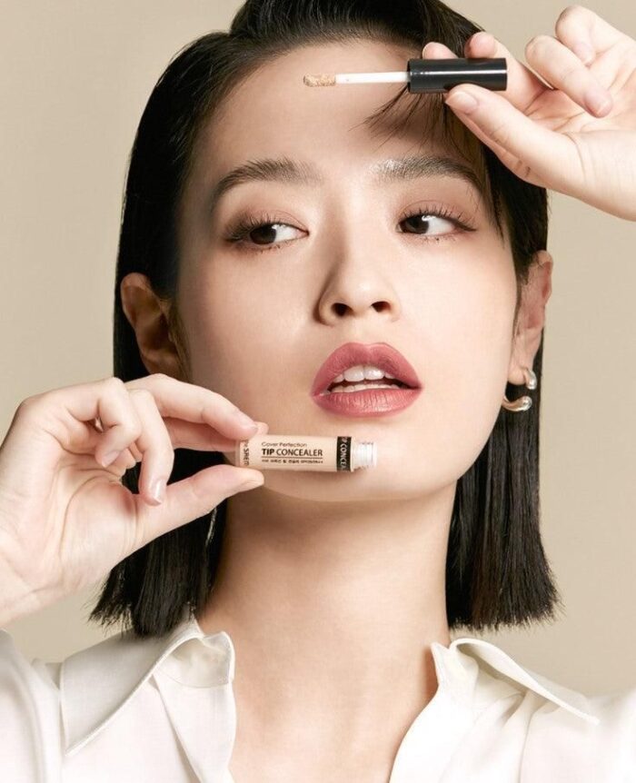 the SAEM Cover Perfection Tip Concealer SPF 28 PA++ (4 Colors) 6.5g - EmpressKorea