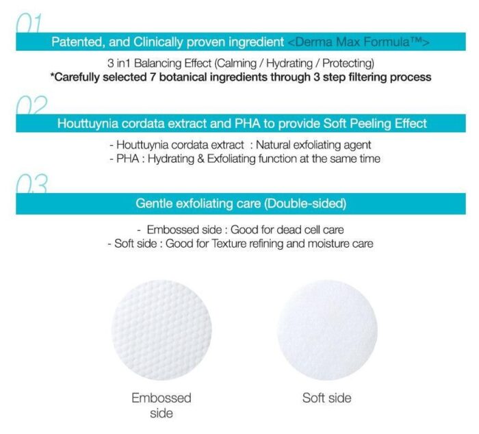 the SAEM Derma Plan Peeling Toner Pad 130ml 70EA - EmpressKorea