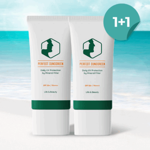 MANZRALA Perfect Sunscreen Daily UV Protection Mineral Filter SPF+PA++++ 50ml+50ml