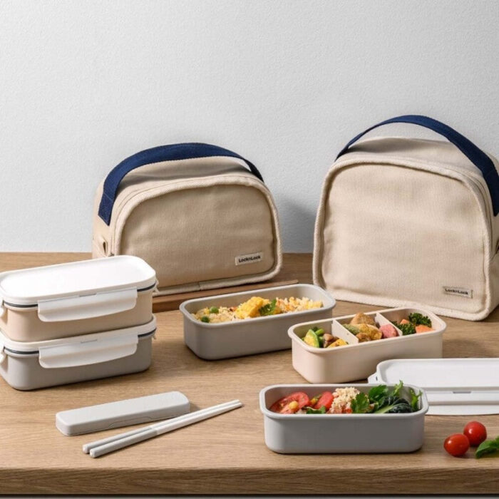 LocknLock Daily Cotton Dosilock Set - Rectangular 3-Tier - Image 5