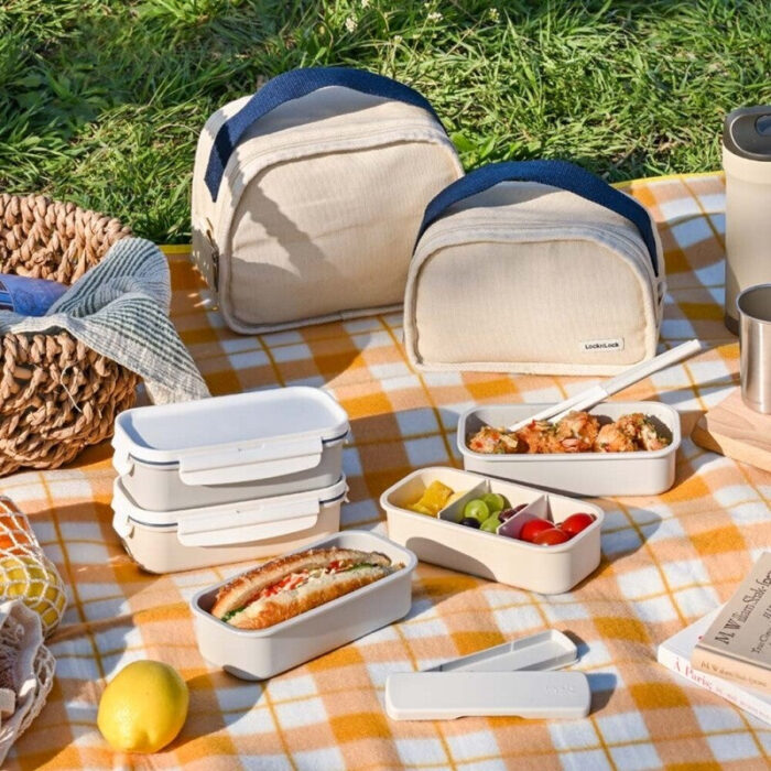 LocknLock Daily Cotton Dosilock Set - Rectangular 3-Tier - Image 2