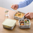 LocknLock Daily Cotton Dosilock Square 3-Tier Lunch Box Set