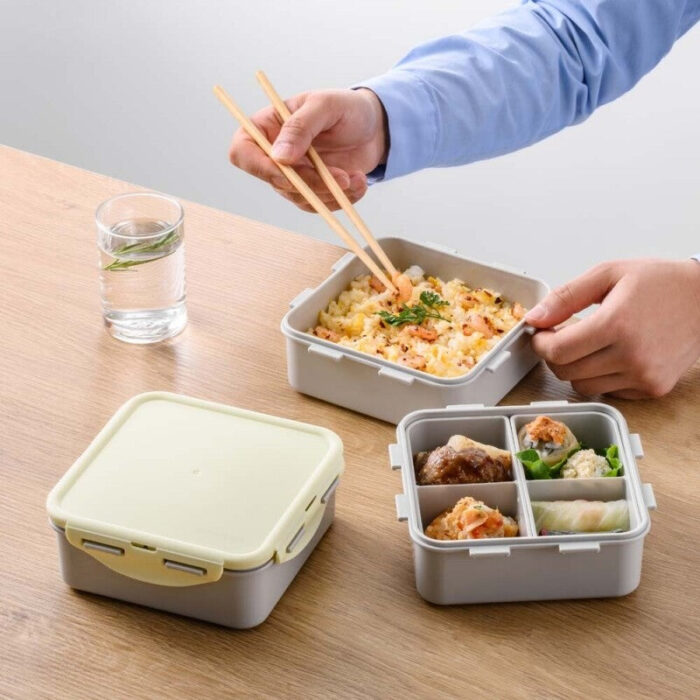 LocknLock Daily Cotton Dosilock Square 3-Tier Lunch Box Set - Image 2