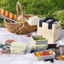 LocknLock Daily Cotton Dosilock Square 3-Tier Lunch Box Set