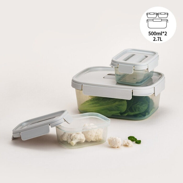 LocknLock Stackable Containers Set (500ml 2P + 2.7L 1P) - Image 2