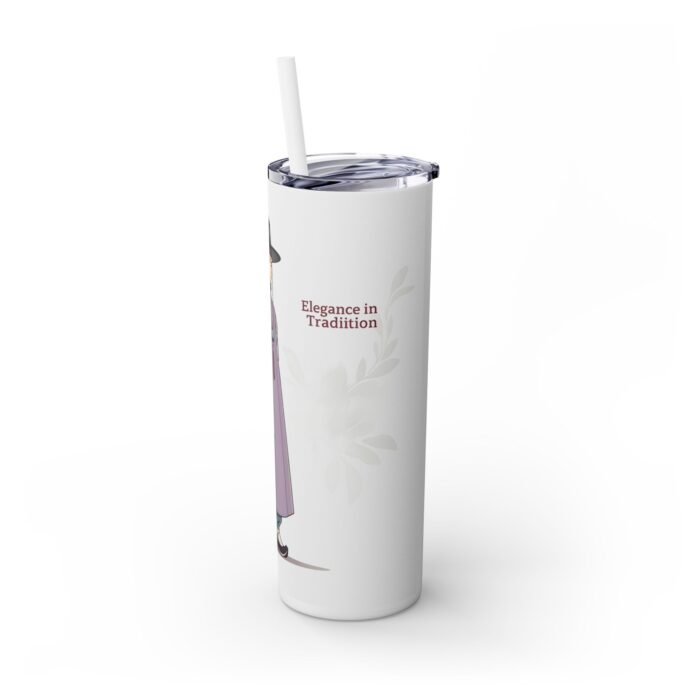 Elegance in tradition Skinny Tumbler with Straw, 20oz - Image 4