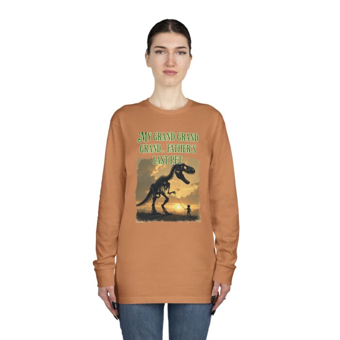 My Grand Grand Grandfather's Last Pet Long Sleeve Crewneck Tee - Dinosaur Theme - Image 12