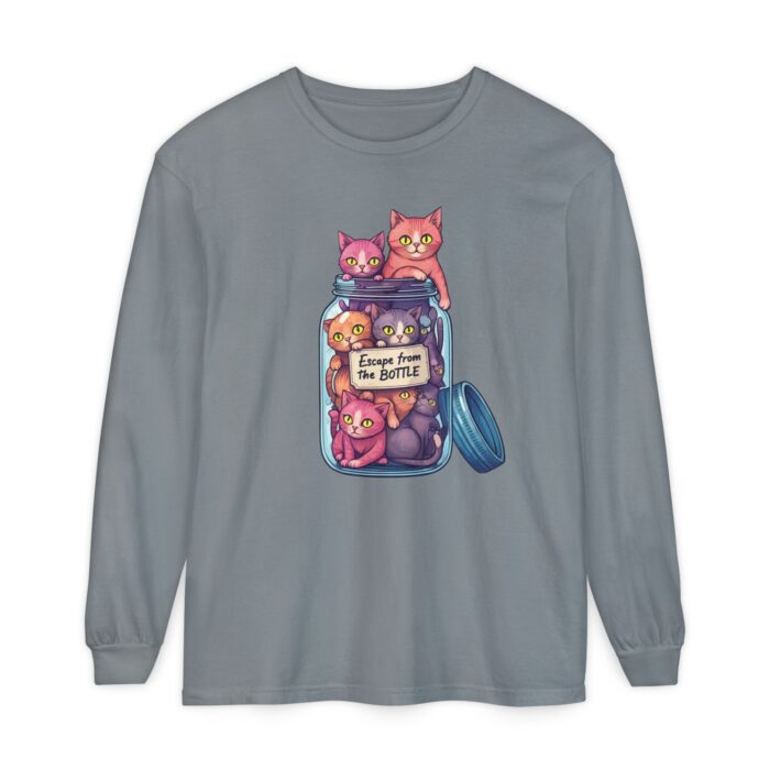 Escape from the bottle Unisex Garment-dyed Long Sleeve T-Shirt - Image 53