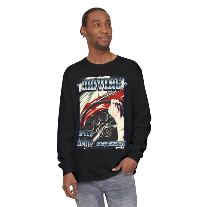 Driving Unisex Garment-dyed Long Sleeve T-Shirt - Image 15