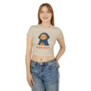 Happy Dog Graphic Baby Tee for Women - Happy Dog Design