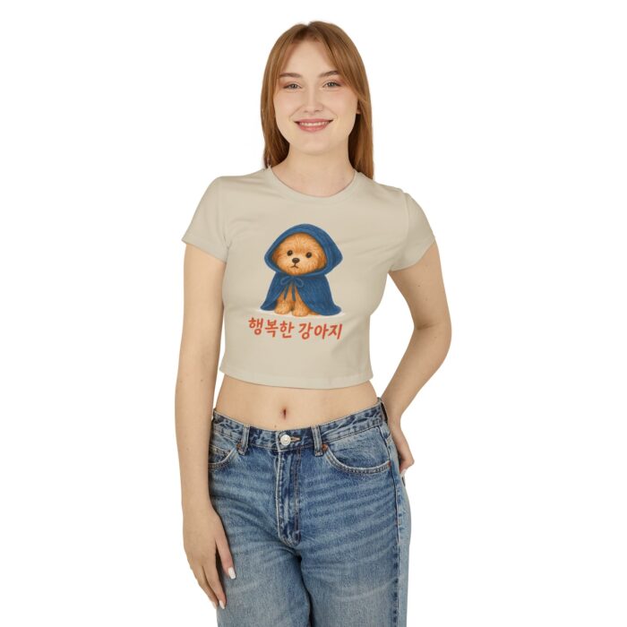Happy Dog Graphic Baby Tee for Women - Happy Dog Design - Image 3