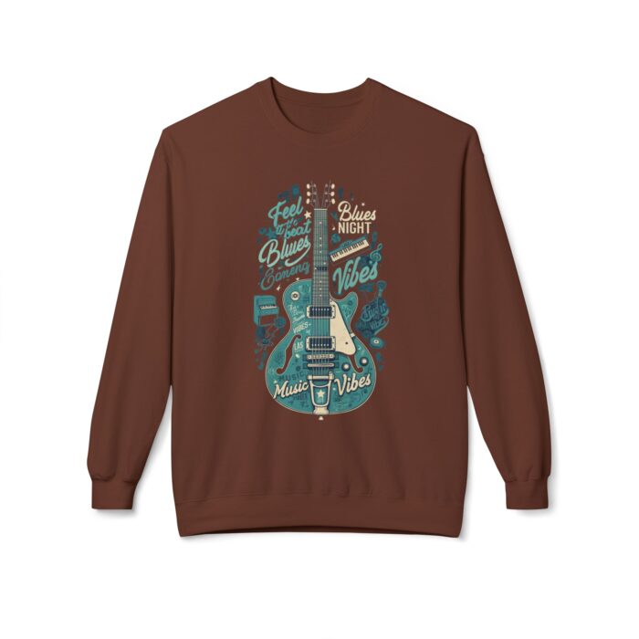 Blues night Unisex Midweight Softstyle Fleece Crewneck Sweatshirt