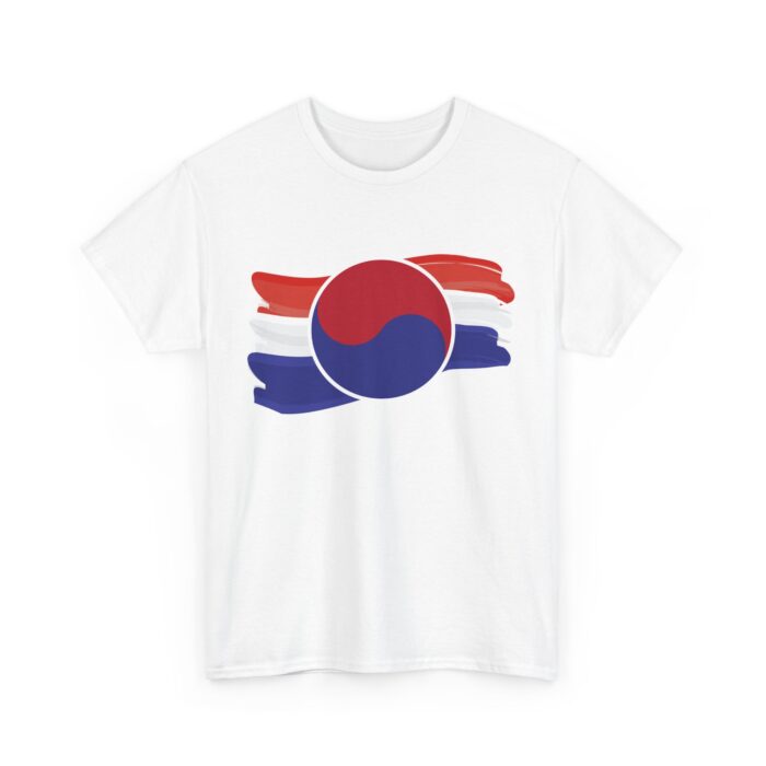 Unisex Heavy Cotton Tee - Korean Flag Inspired Design - Perfect for Cultural Celebrations and Casual Wear - Image 3