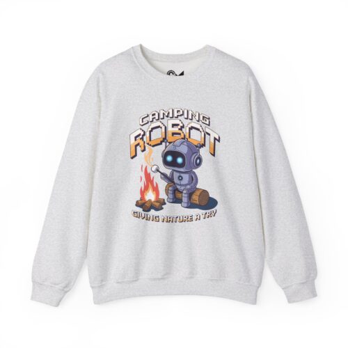 Camping robot Unisex Heavy Blend™ Crewneck Sweatshirt