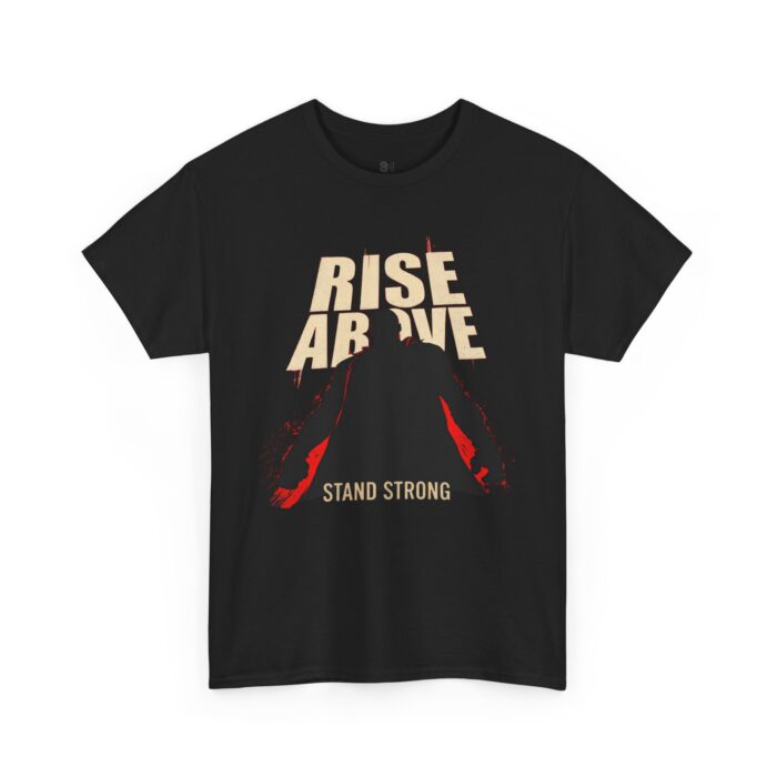 Rise above Unisex Heavy Cotton Tee - Image 3