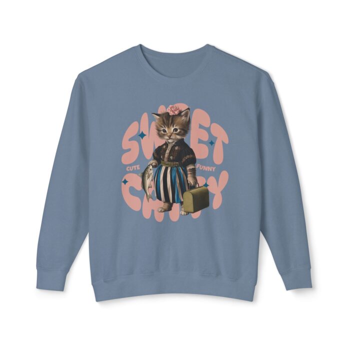 Sweet Catty Unisex Lightweight Crewneck Sweatshirt - Image 25