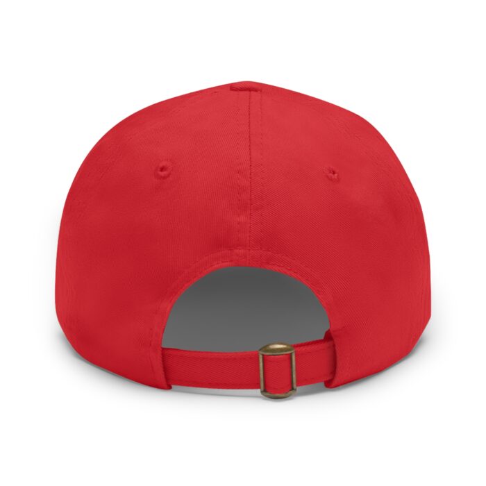 Where Mountains Meet Your Spirit Dad Hat with Leather Patch (Round) - Image 3