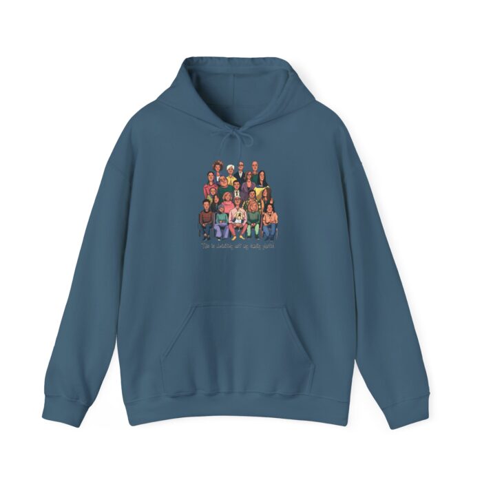 Definitely not my family photo Unisex Heavy Blend™ Hooded Sweatshirt - Image 25