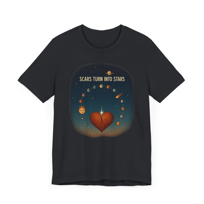 Scars Turn Into Stars Unisex Jersey Tee - Inspirational Meditation Shirt - Image 11
