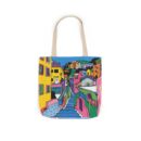 The hillside village in Korea Canvas Tote Bag, 5-Color Straps