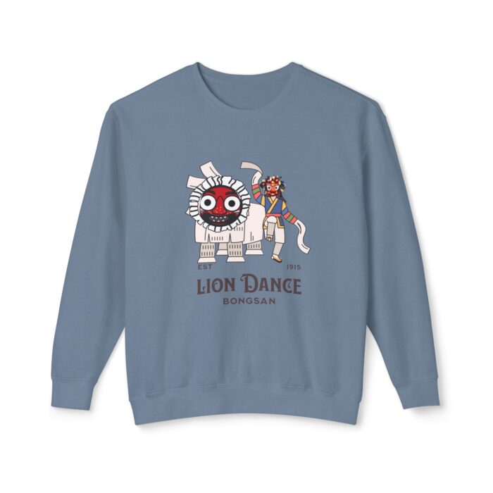 Korean traditional lion dance Unisex Lightweight Crewneck Sweatshirt - Image 25