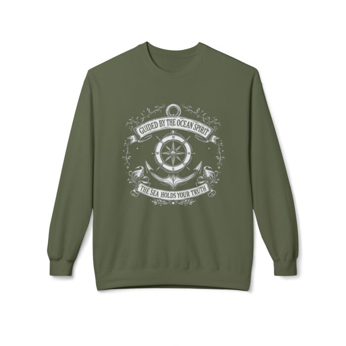 GUIDED BY THE OCEAN SPIRIT Unisex Midweight Softstyle Fleece Crewneck Sweatshirt - Image 9