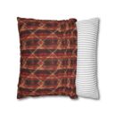 Sparkly red hues Faux Suede Square Pillowcase