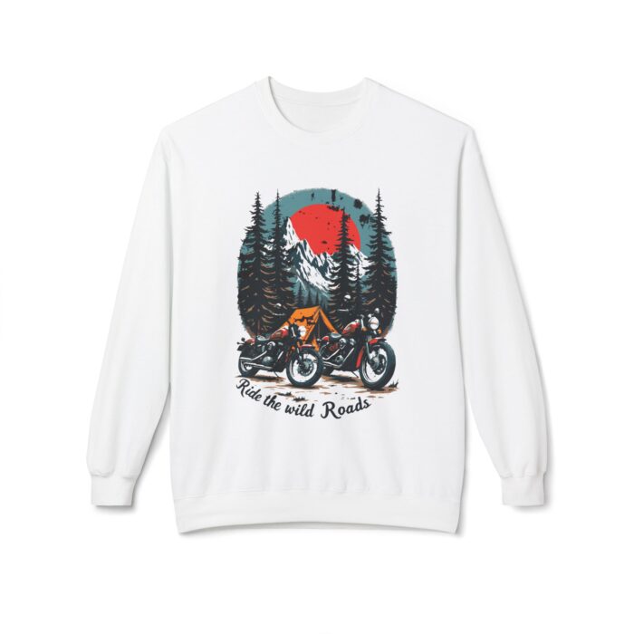 Ride the wild roads Unisex Midweight Softstyle Fleece Crewneck Sweatshirt