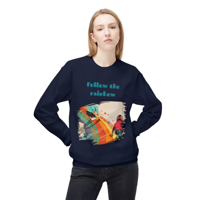 Follow the rainbow Unisex Midweight Softstyle Fleece Crewneck Sweatshirt - Image 35