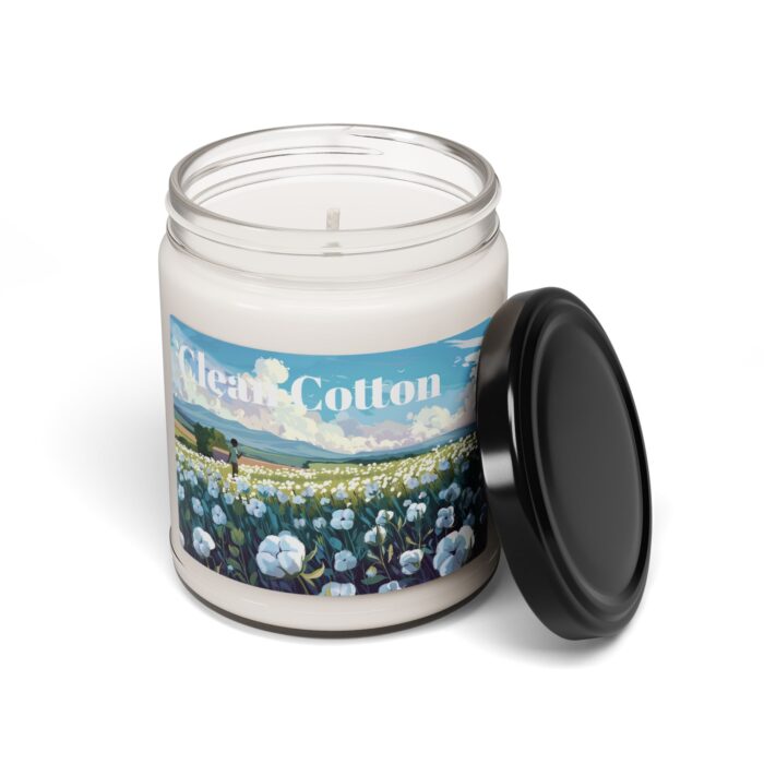Clean cotton Scented Soy Candle, 9oz - Image 2