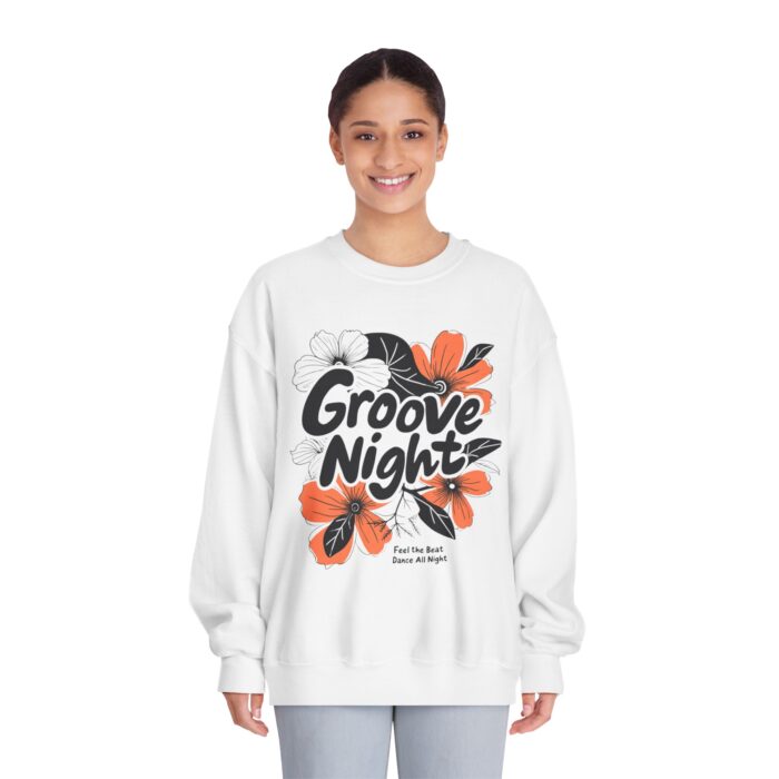 Groove night Unisex DryBlend® Crewneck Sweatshirt - Image 3