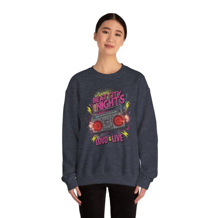 Beat city nights Unisex Heavy Blend™ Crewneck Sweatshirt - Image 20