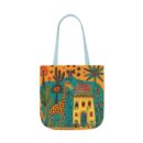 The giraffe that lives in my house Canvas Tote Bag, 5-Color Straps