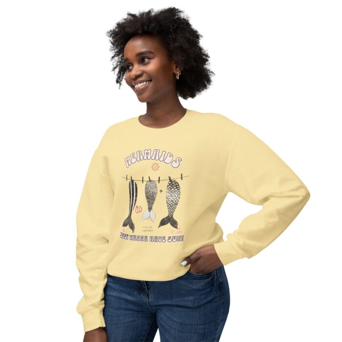 Mermaids just want to have a sun! Unisex Lightweight Crewneck Sweatshirt - Image 15