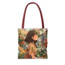 Girl and Flower Shop Tote Bag (AOP)