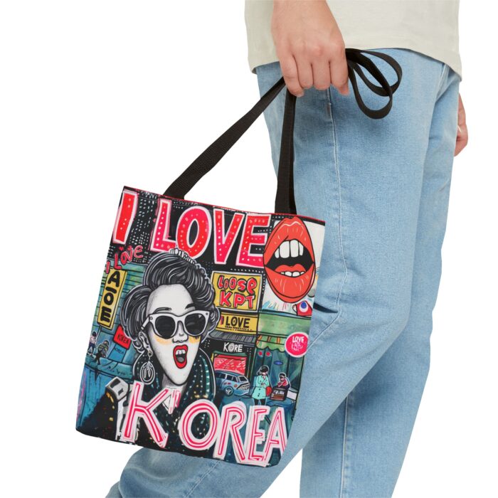 I love Korea Tote Bag (AOP) - Image 3