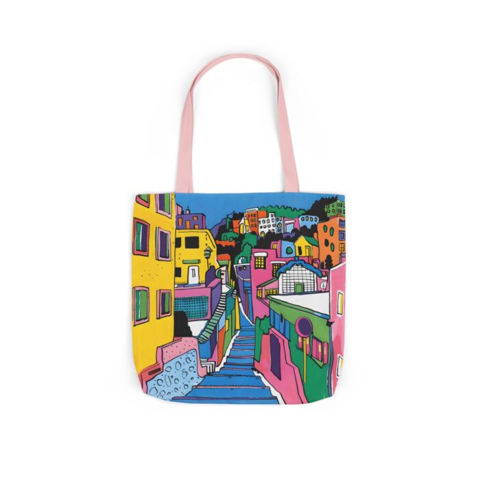 The hillside village in Korea Canvas Tote Bag, 5-Color Straps - Image 56
