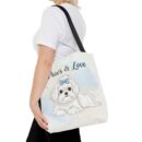 Paws & Love Dog Tote Bag - Cute Pet Lover's Carryall
