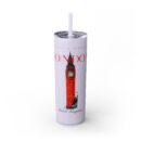 London Glitter Skinny Tumbler with Straw, 20oz