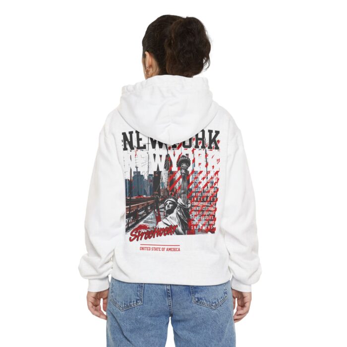 New York Streetwear Unisex Garment-Dyed Hoodie - Image 4